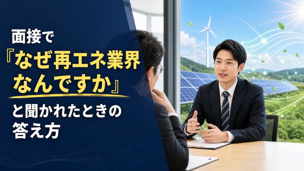 面接で「なぜ再エネ業界なんですか」と聞かれたときの答え方